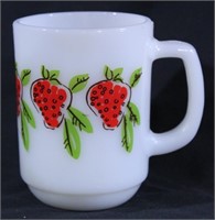 Strawberry FireKing Mug