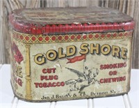 Gold Shore Cut Plug Tobacco Tin
