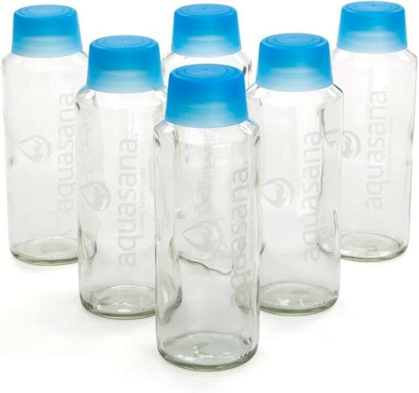 **Pack of 5 18oz. Glass Water Bottles**