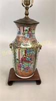 Famille Rose Porcelain Vase Lamp