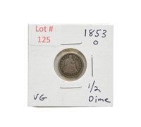 1853-O Seated Liberty Half Dime