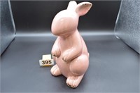tall pink ceramic bunny