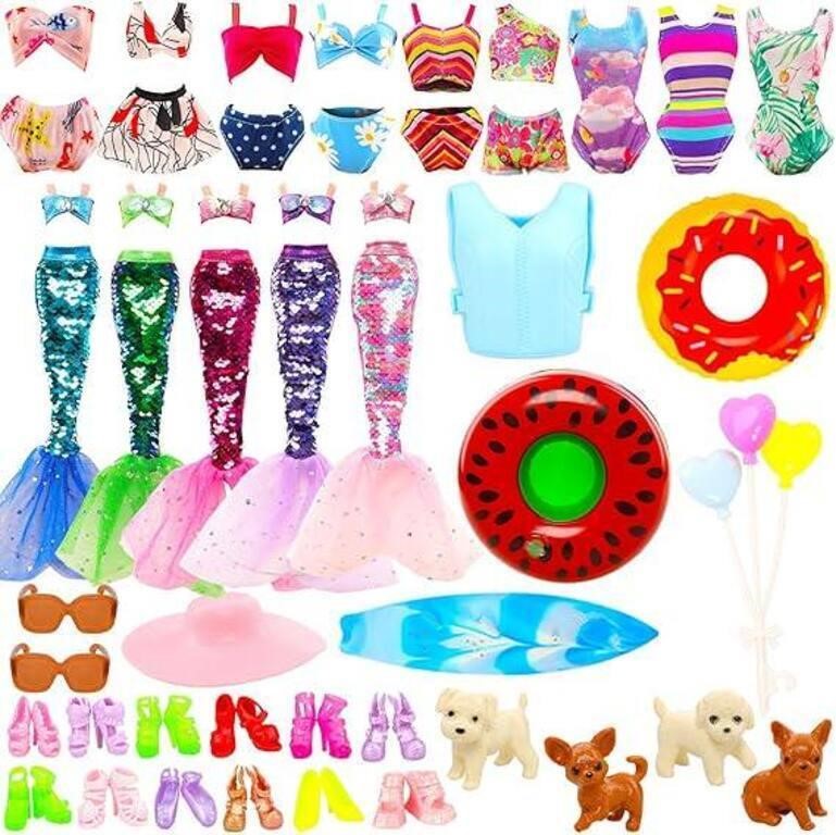 11.5" Doll Summer Swim Set - 2 Mermaid Swimwear