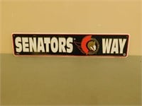 Senators Way metal sign 5X24