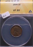 1935 ANAX VF 20 LINCOLN CENT