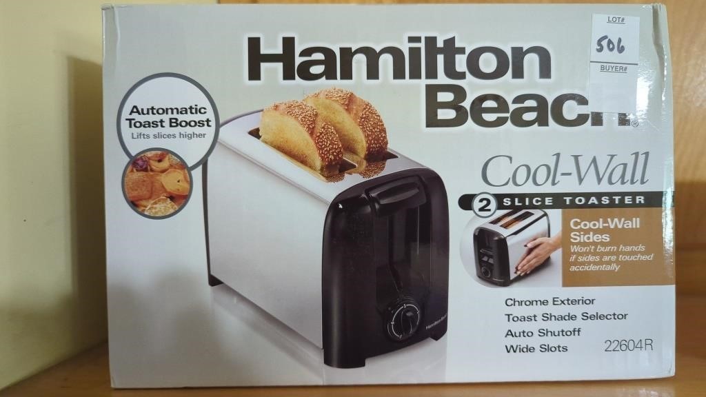 Hamilton Beach 2 slice toaster NIB