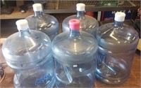 Lot of Five Empty Crystal Springs Water Cooler