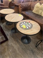 3 ROUND COCKTAIL TABLES