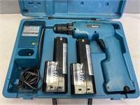 Makita 6011D Power Drill with Batteries & Charger