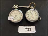 Pair of Elgin Silveroid Pocket Watches.