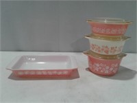 Vtg. Pyrex Pink Bakeware