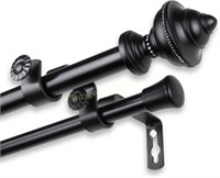 Palace Double Curtain Rod 44 -84 in Black