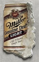 (T) Miller Genuine Draft Beer Can Embossed Metal