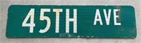 (T) 45th Avenue Street Sign, 30x8in