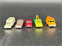 LOT OF 5 RARE MATCHBOX LESNEY TOY CARS