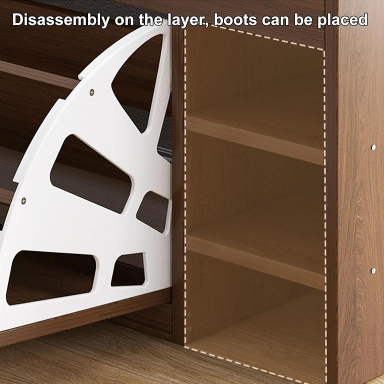 Shoe Cabinet, Entryway Shoe Rack with Top Storage