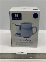 Chantal Tea Mug w/ Stainless Steel Infuser 15 Oz