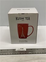 KusmiParis Tea Infuser French Mug New in Box