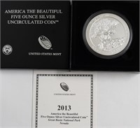 5 OZ .999 SILVER ATB QUARTER W BOX PAPERS