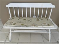 Great size white farmhouse, bench