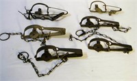 6 Antique Victor Anroux Small Game Traps