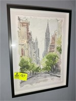 FRAMED NY CITY STREET SCENE