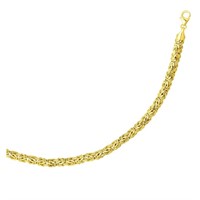 14k Gold Byzantine Link Shiny Bracelet
