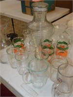 Juice Decanters and Juice Cups - Vintage
