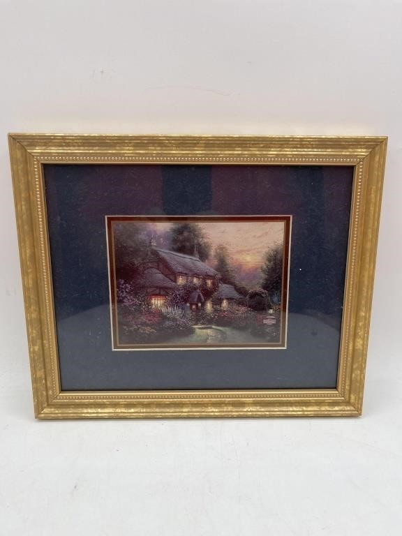 Vintage Thomas Kinkade "Julianne's Cottage" Gold