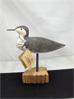 Signed Richard Morgan, Carved Wood solitary Sand