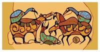 Norval Morrisseau - "Animal Unity" Giclee Canvas