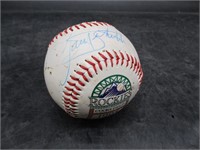 1995 Rockies "First Pitch" Ball w/ Signature
