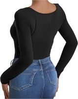 ($34) Women's Bodysuits Long Sleeve Crew,2xl