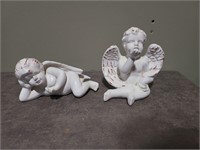 Pair angel figurines