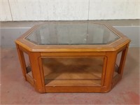 Coffee Table with Glass Top 38"x37" and 16" tal