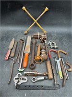 Various Tools Including Several Pry Bars
