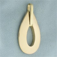 Italian Modern Design Dangle Pendant in 14k Yellow