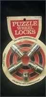 Puzzle wheel locks