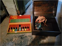 Home made liquor making kit & wooden box
