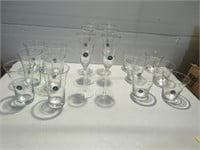 3 SETS OF DECORATED GLASSES- SEE PICTURES