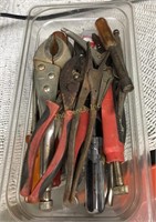 Small Bin Of Tools And Supplies