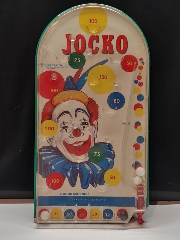 Wow! 1960's Jocko handheld pinball game. Very