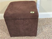 Brown Corduroy Footstool w/Storage