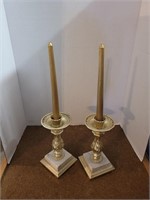 MCM Dilly MFG Candle Holders Marble Base