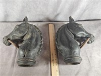 CAST IRON HORSE HEAD HITCHING POSTS