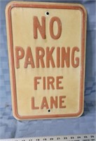 No parking Fire Lane sign