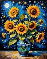 Sunflower Starry Night 2 Canvas Van Gogh LTD