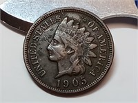 OF) 1905 full Liberty Indian head penny