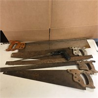 Large Group of Hand Saws