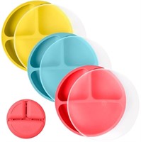 $18  WeeSprout Plates, 3pk, Red/Blue/Yellow